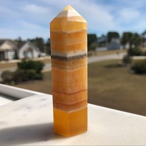 Juicy Orange Calcite Tower 🧡